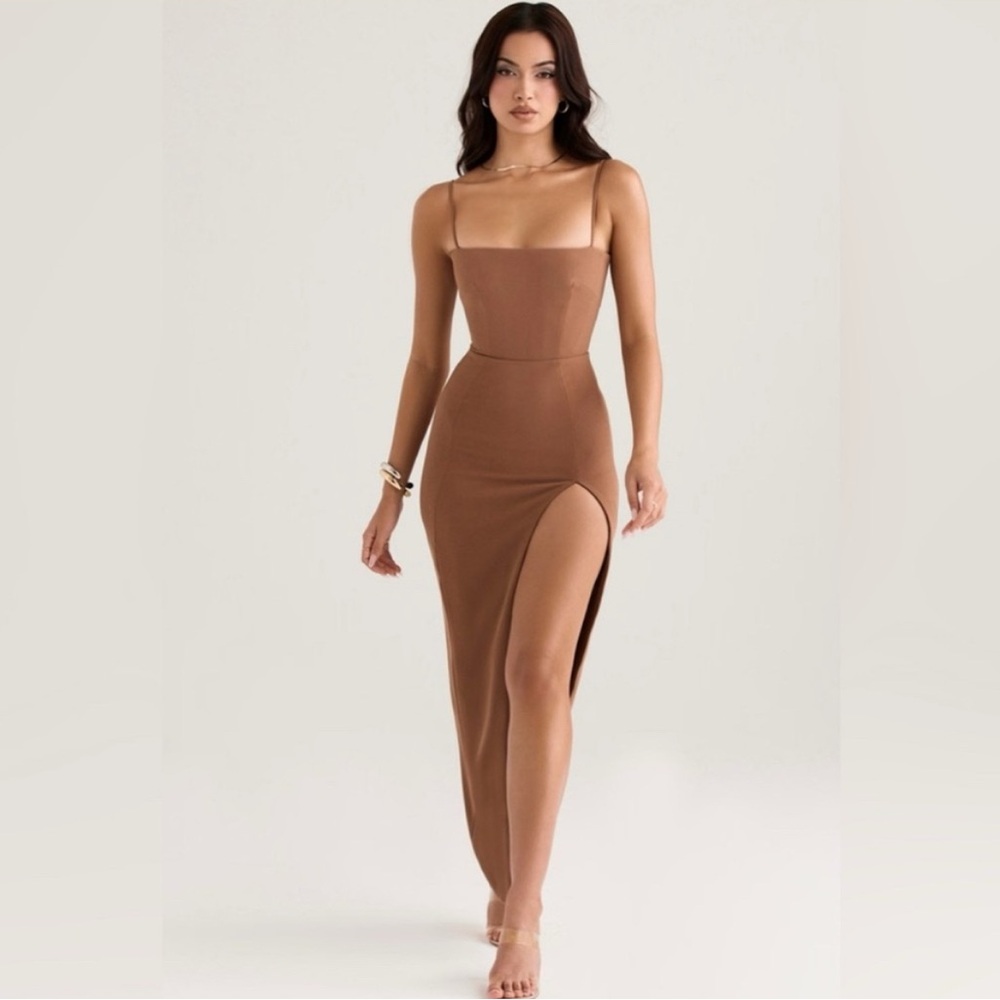 House of CB Jaida toast corset dress NWOT Size Large